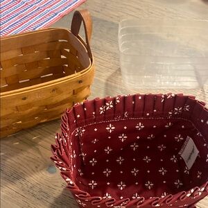 Longaberger Basket Set with Red Liner